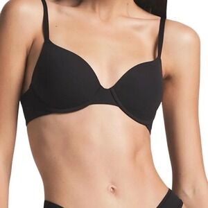 Skims Fits Everybody Tshirt Demi Bra - NWT - Black - 38DDDD